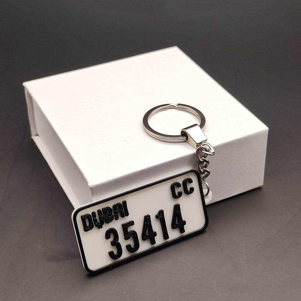 Personalized Car Number Plate Keychain PACK of 2 – A Premium Gift for Car Owners in UAE - Yaqut Gifts