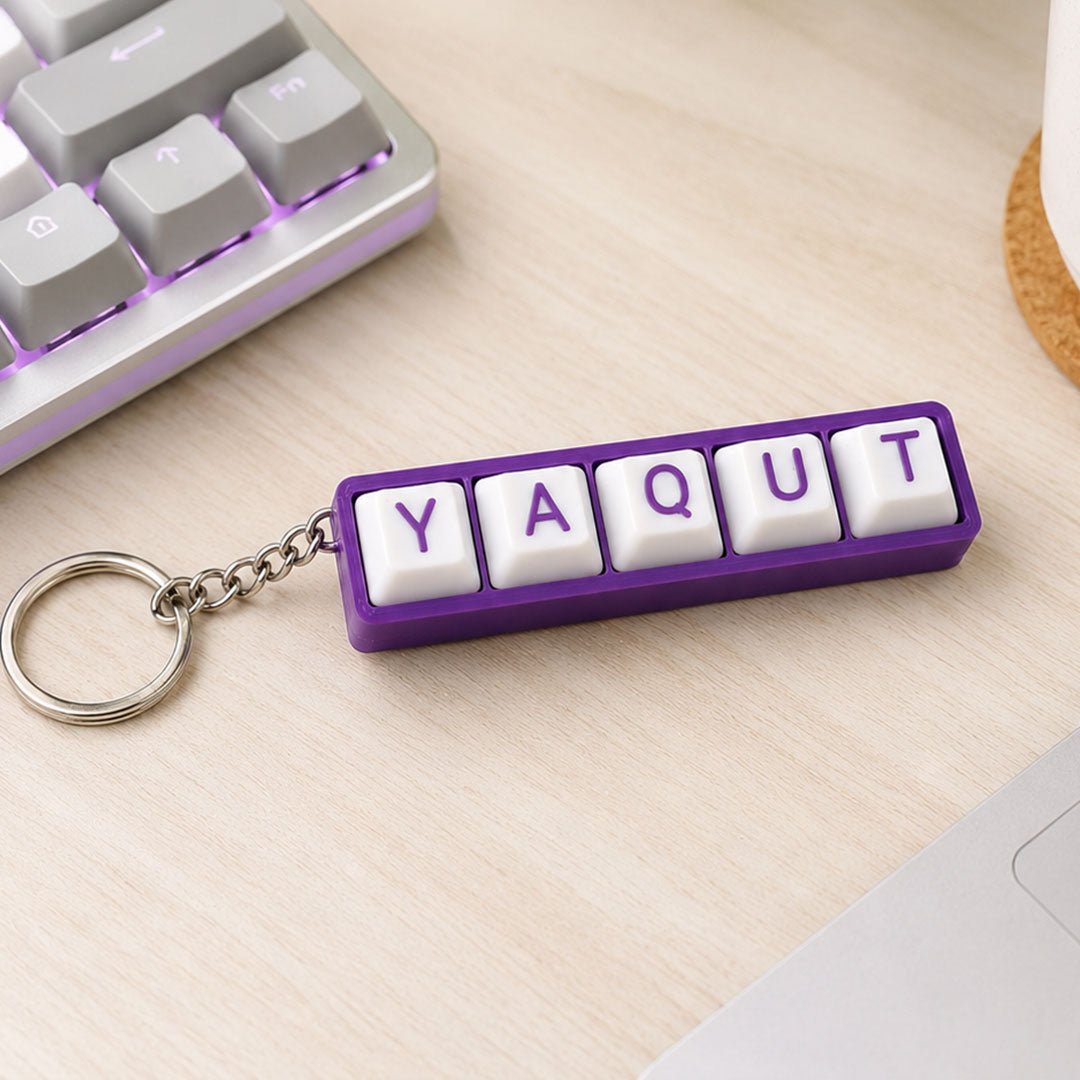 Custom Keyboard Nameplate – Personalized Moving Keycaps - Yaqut Gifts