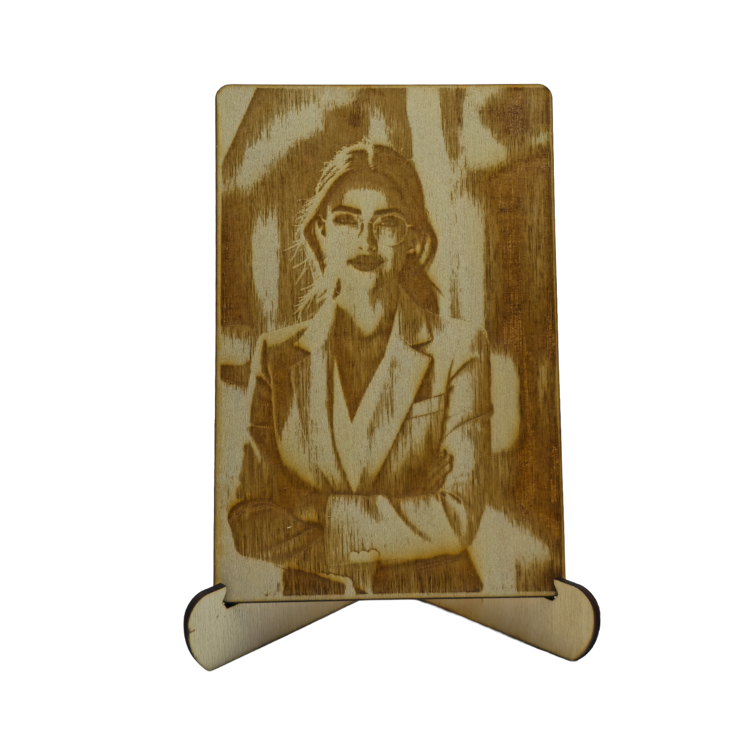 Personalized Wooden Photo Engraving with Stand – Custom Laser Engraved Picture Gift
