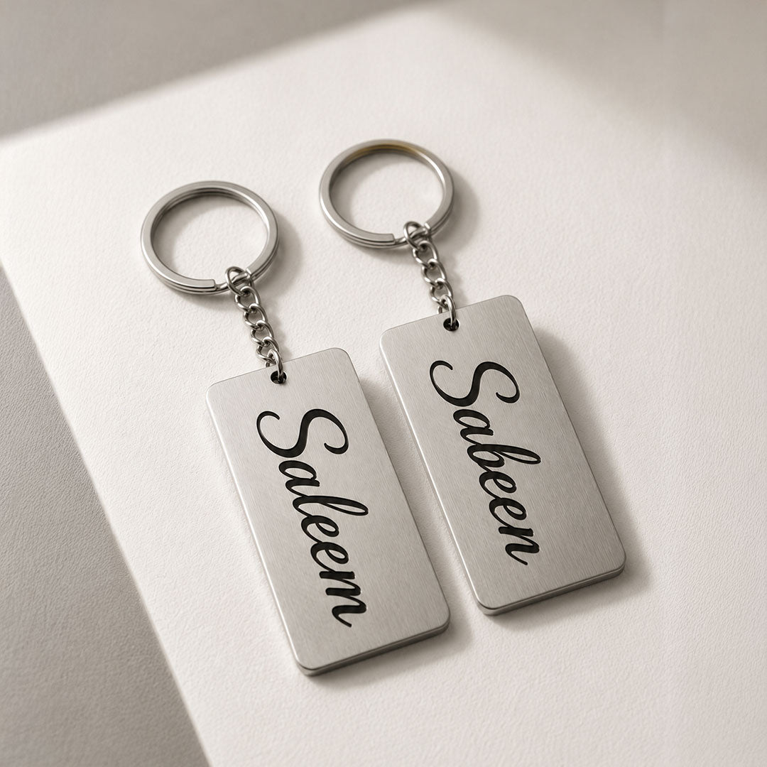 Personalized 3D Name Gift Bundle | Custom Name Sign, Metal Keychains & Laser Engraved Gift Card