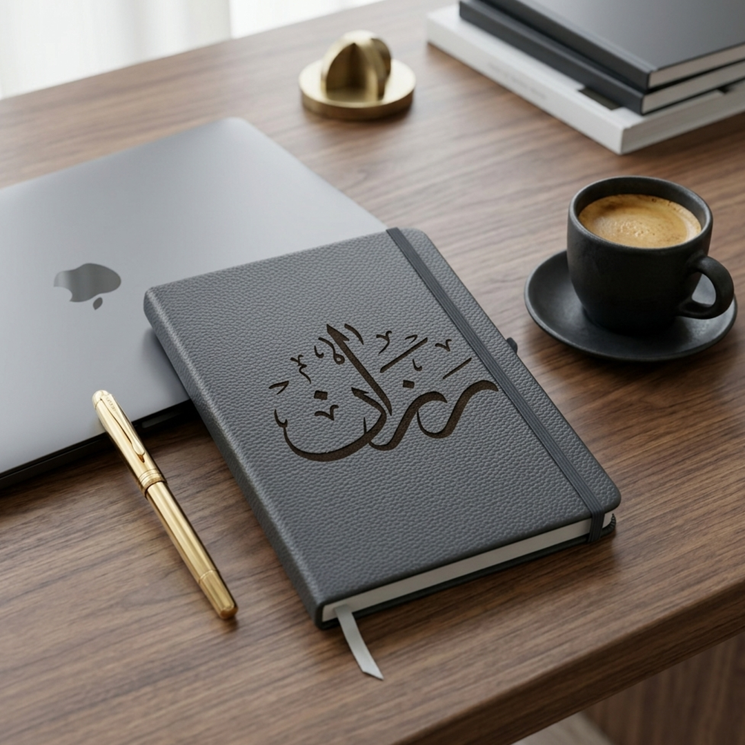 Personalized Leather Notebook with Custom Name – Laser Engraved Journal
