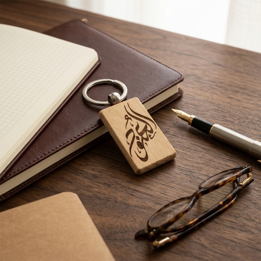 Personalized Name Wooden Keychain – Custom Engraved Gift