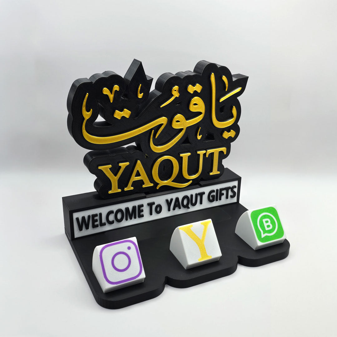 Personalized NFC Business Stand – Smart Contact & Social Media Display
