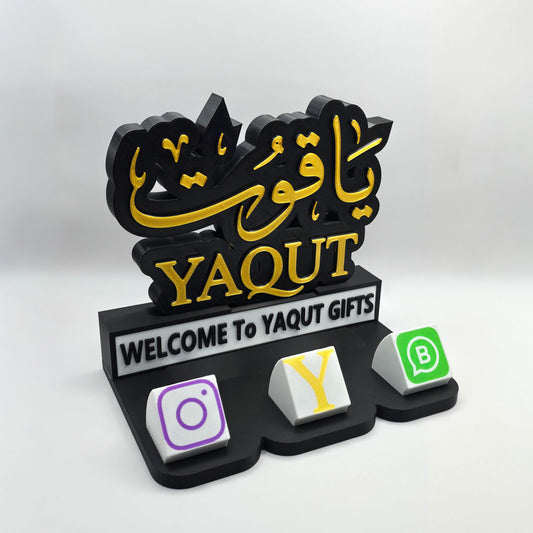 Personalized NFC Business Stand – Smart Contact & Social Media Display