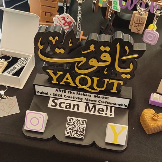 Personalized NFC Business Stand – Smart Contact & Social Media Display